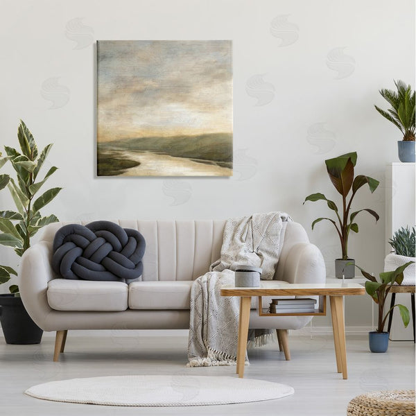 Stupell Industries Suzanne Nicoll | Serene Rural Shallow River Rainy Atmosphere Impressionist Painting Wall Art