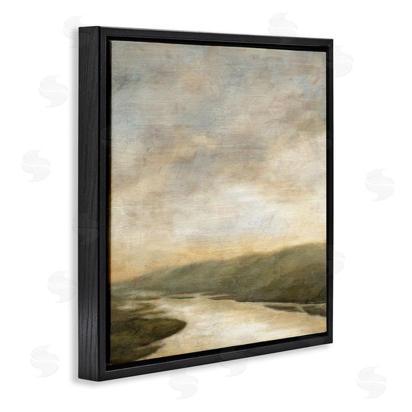 Stupell Industries Suzanne Nicoll | Serene Rural Shallow River Rainy Atmosphere Impressionist Painting Wall Art