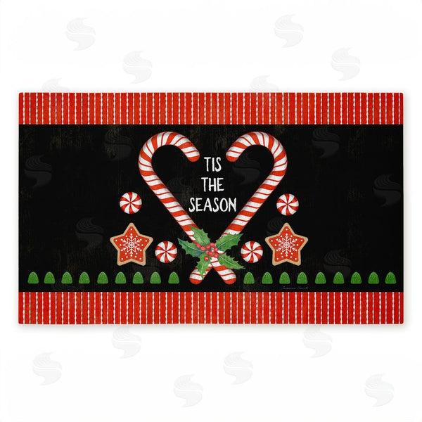 stupell industries Suzanne Nicoll | Tis The Season Candy Heart Non-Woven Door Mat