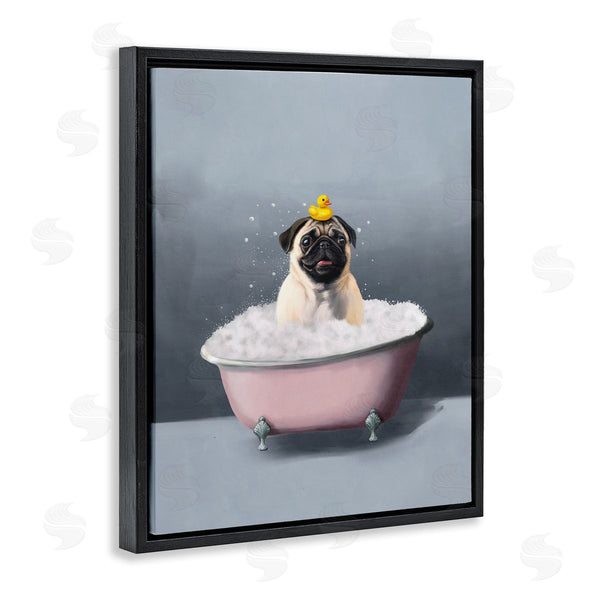 Stupell Industries Svetlana Aleynikova | Bathing Pug With Rubber Duck