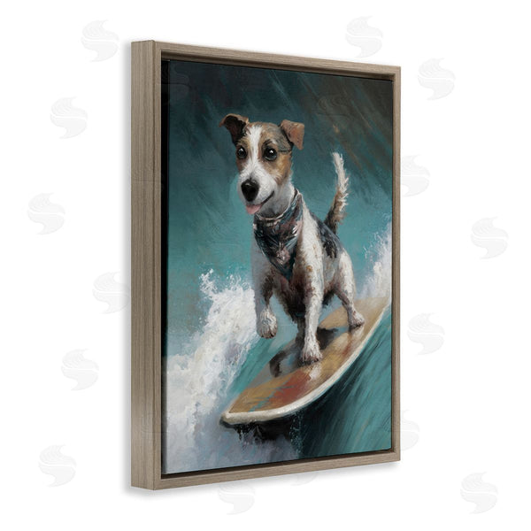 Stupell Industries Svetlana Aleynikova | Beachy Surfer Dog