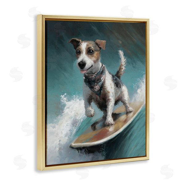 Stupell Industries Svetlana Aleynikova | Beachy Surfer Dog