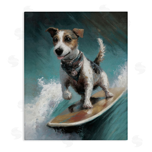 stupell industries Svetlana Aleynikova | Beachy Surfer Dog
