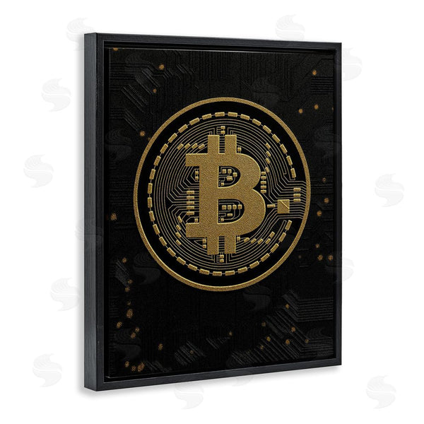Stupell Industries Svetlana Aleynikova | Bold Golden Digital Currency Wall Art