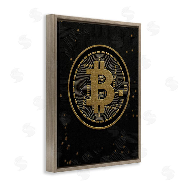 Stupell Industries Svetlana Aleynikova | Bold Golden Digital Currency Wall Art
