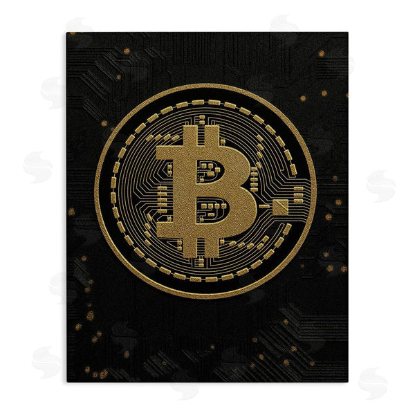 stupell industries Svetlana Aleynikova | Bold Golden Digital Currency Wall Art