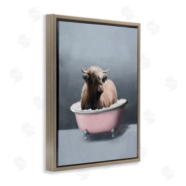 Stupell Industries Svetlana Aleynikova | Buffalo In Pink Tub