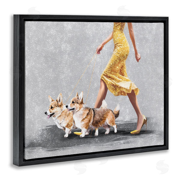 Stupell Industries Svetlana Aleynikova | Chic Woman With Corgis