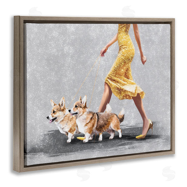 Stupell Industries Svetlana Aleynikova | Chic Woman With Corgis