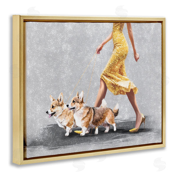 Stupell Industries Svetlana Aleynikova | Chic Woman With Corgis