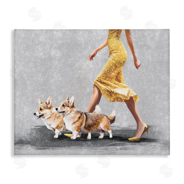 stupell industries Svetlana Aleynikova | Chic Woman with Corgis