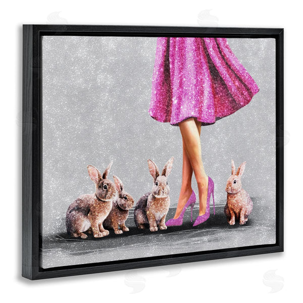 Stupell Industries Svetlana Aleynikova | Chic Woman With Rabbits