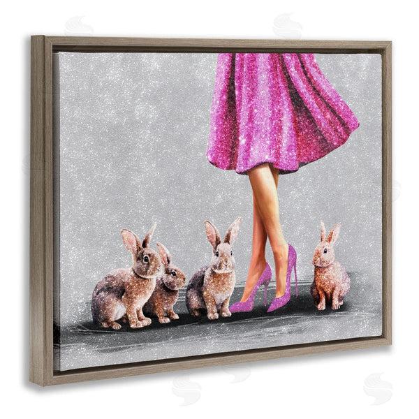 Stupell Industries Svetlana Aleynikova | Chic Woman With Rabbits