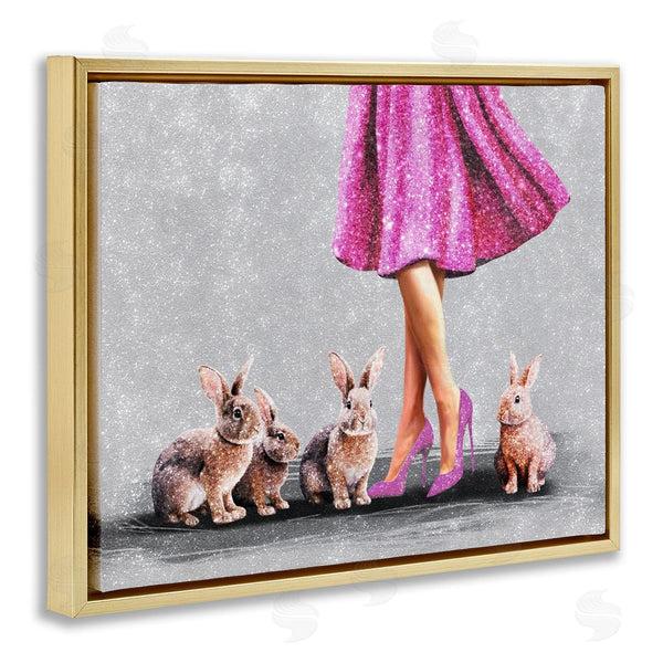 Stupell Industries Svetlana Aleynikova | Chic Woman With Rabbits