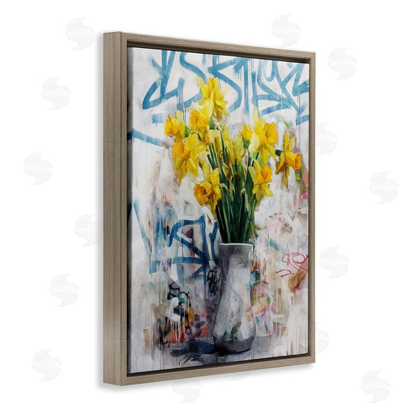 Stupell Industries Svetlana Aleynikova | Color Clash Daffodils & Graffiti Wall Art