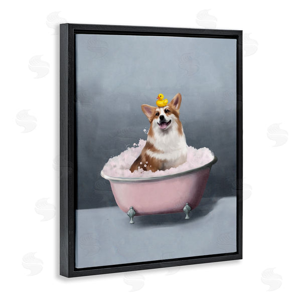 Stupell Industries Svetlana Aleynikova | Corgi In Pink Bath