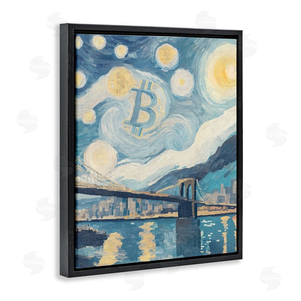 Stupell Industries Svetlana Aleynikova | Crypto Lunar Glow Wall Art