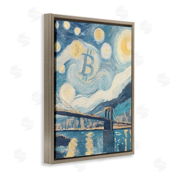 Stupell Industries Svetlana Aleynikova | Crypto Lunar Glow Wall Art