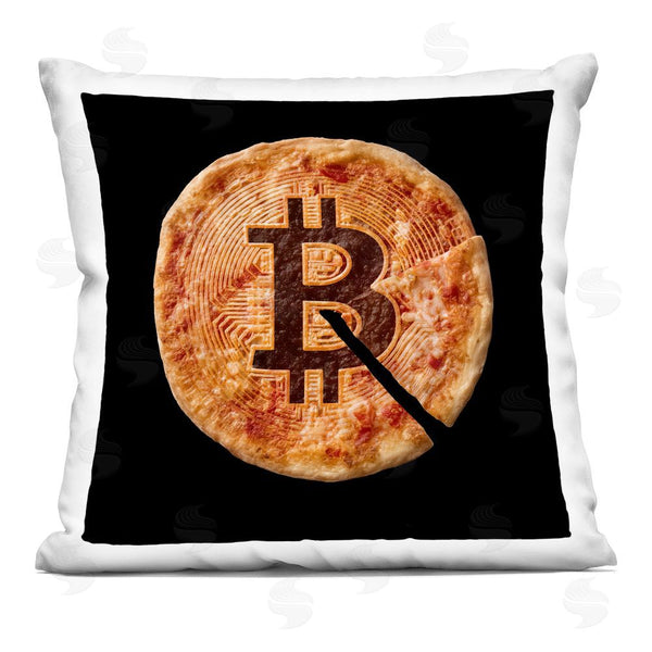 stupell industries Svetlana Aleynikova | Crypto Pizza Slice Throw Pillow