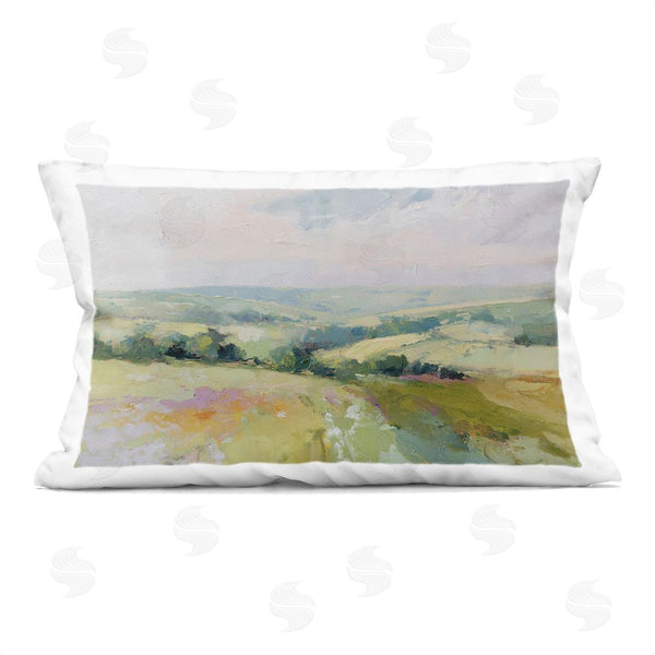 stupell industries Svetlana Aleynikova | Endless Green Hills Throw Pillow