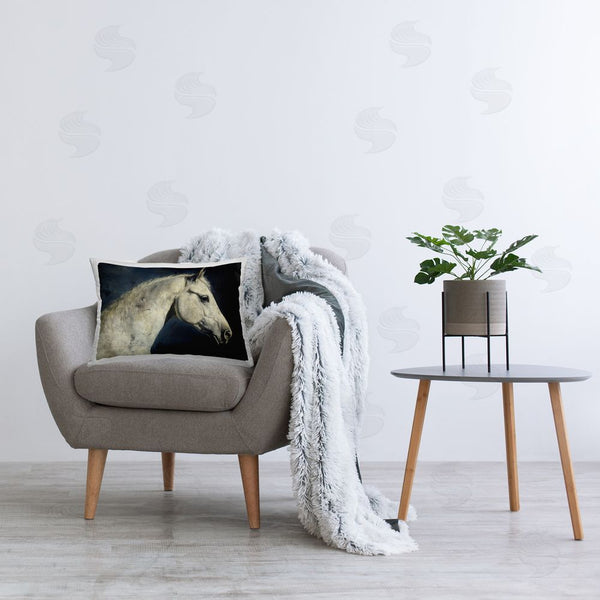 Stupell Industries Svetlana Aleynikova | Equine On The Blue Night Throw Pillow
