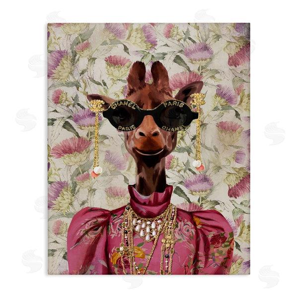 stupell industries Svetlana Aleynikova | Fancy Giraffe on Florals