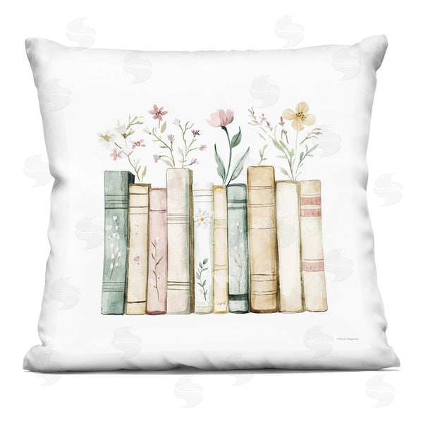 stupell industries Svetlana Aleynikova | Floral Stories Library Throw Pillow