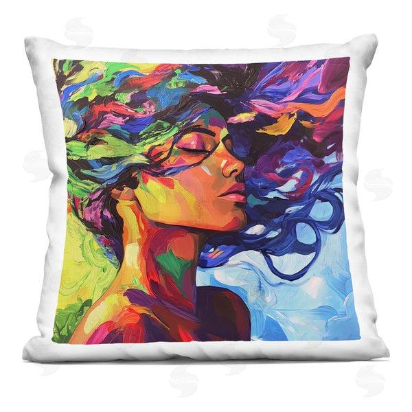 stupell industries Svetlana Aleynikova | Flowing Whirlwind Of Colors Throw Pillow