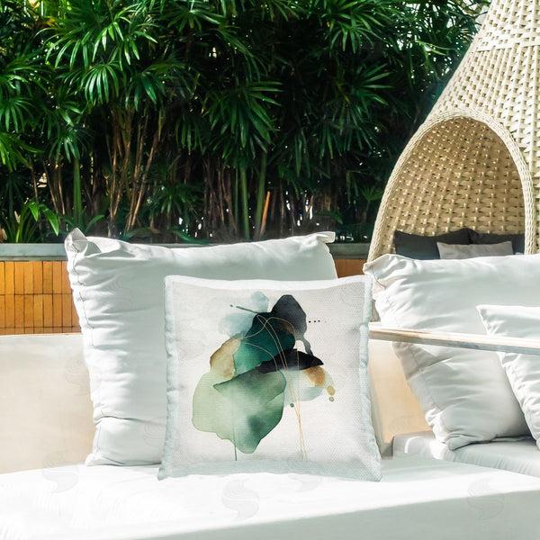 Stupell Industries Svetlana Aleynikova | Fluid Emerald Cascade Throw Pillow