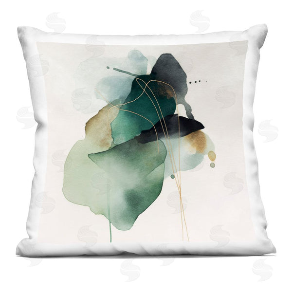 stupell industries Svetlana Aleynikova | Fluid Emerald Cascade Throw Pillow