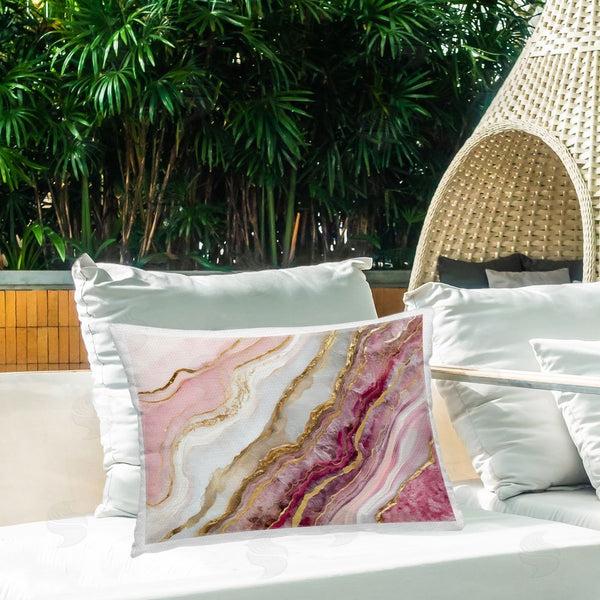 Stupell Industries Svetlana Aleynikova | Frozen Petal Stone Throw Pillow
