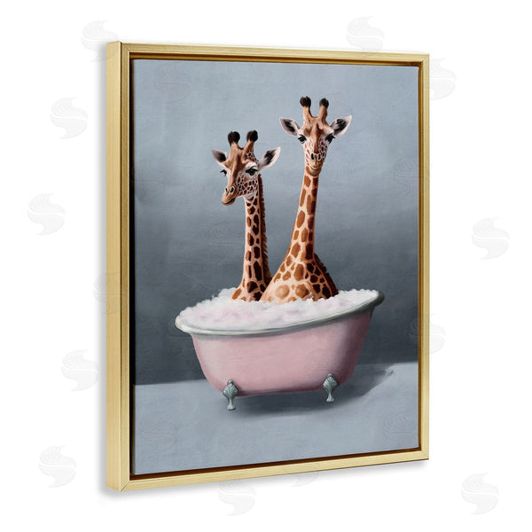 Stupell Industries Svetlana Aleynikova | Giraffe Pair In Tub