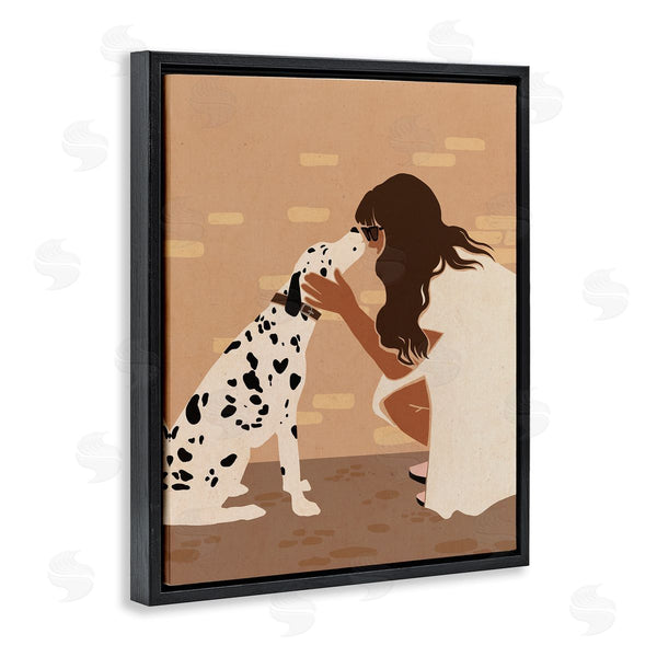 Stupell Industries Svetlana Aleynikova | Girl Hugging Dalmatian