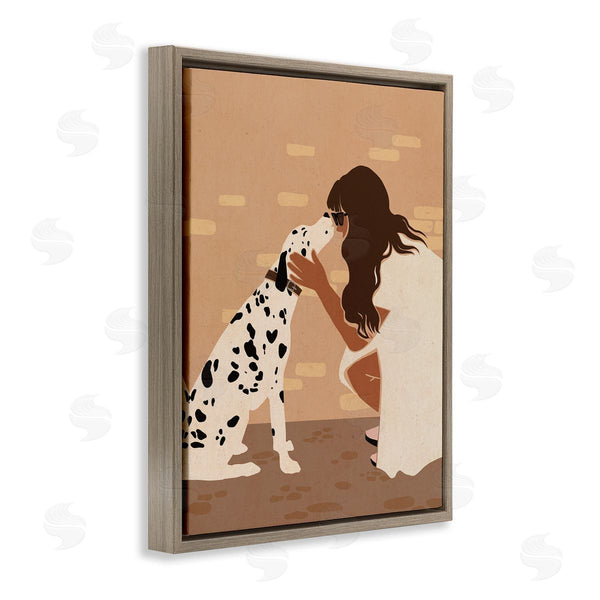 Stupell Industries Svetlana Aleynikova | Girl Hugging Dalmatian