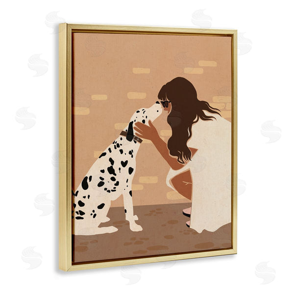 Stupell Industries Svetlana Aleynikova | Girl Hugging Dalmatian