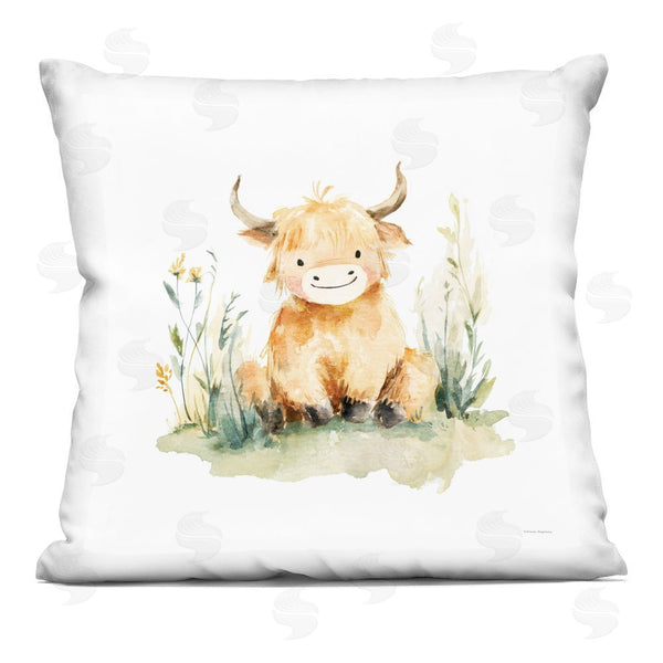 stupell industries Svetlana Aleynikova | Little Highland Calf Throw Pillow