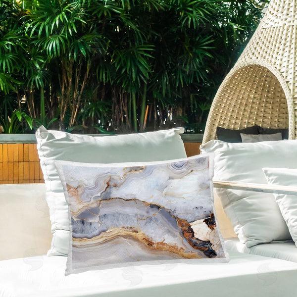 Stupell Industries Svetlana Aleynikova | Marbled Gold Stone Throw Pillow