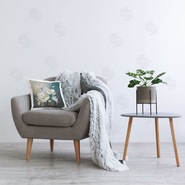 Stupell Industries Svetlana Aleynikova | Painterly Daubed Flowers Printed Throw Pillow