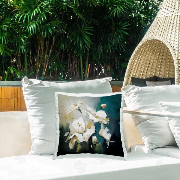 Stupell Industries Svetlana Aleynikova | Painterly Daubed Flowers Printed Throw Pillow
