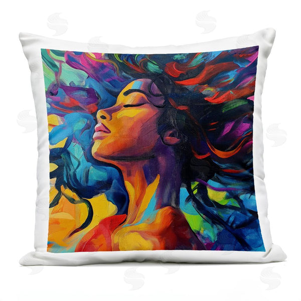 Stupell Industries Svetlana Aleynikova | Radiant Flow Woman Throw Pillow