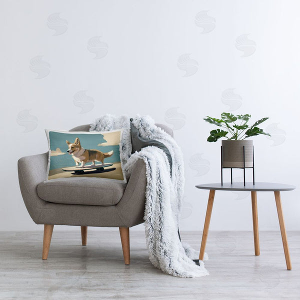 Stupell Industries Svetlana Aleynikova | Skateboarding Corgi Dog