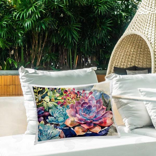 Stupell Industries Svetlana Aleynikova | Sun Kissed Succulents Throw Pillow