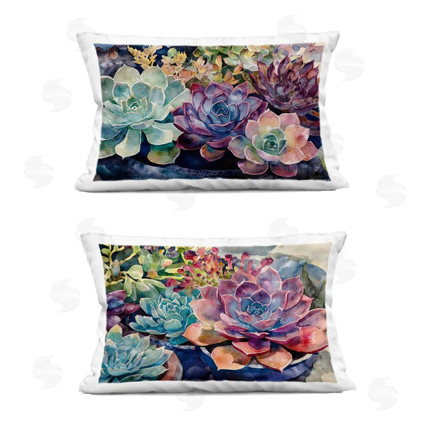 stupell industries Svetlana Aleynikova | Sunny Watercolor Succulents Throw Pillow