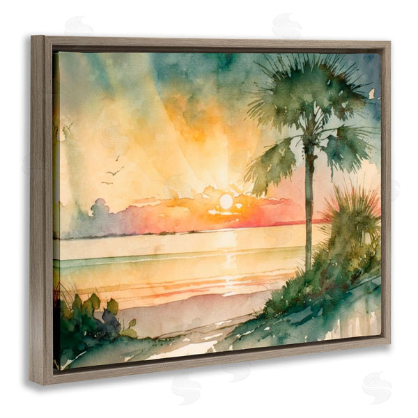 Stupell Industries Svetlana Aleynikova | Sunrise Through Palms