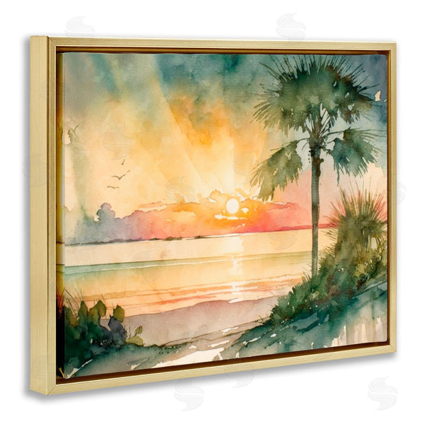 Stupell Industries Svetlana Aleynikova | Sunrise Through Palms