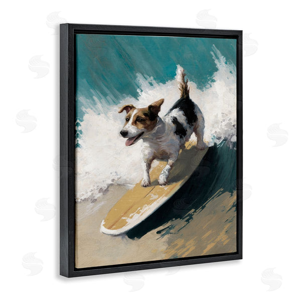 Stupell Industries Svetlana Aleynikova | Surfer Dog Catching Wave