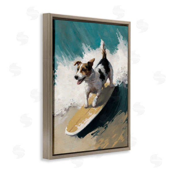 Stupell Industries Svetlana Aleynikova | Surfer Dog Catching Wave