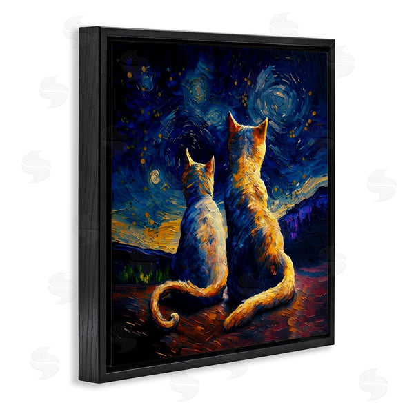 Stupell Industries Svetlana Aleynikova | Swirled Night Sky Cats