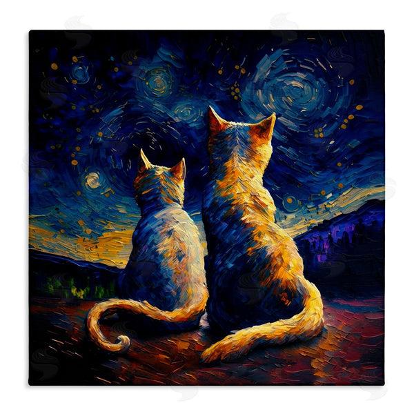 stupell industries Svetlana Aleynikova | Swirled Night Sky Cats
