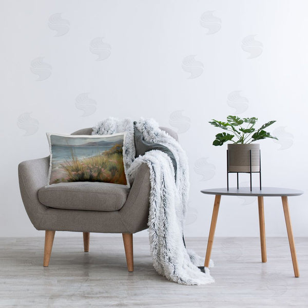 Stupell Industries Svetlana Aleynikova | The Green Valley Beach Throw Pillow